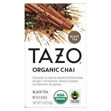 TAZO Organic Chai Black Tea Bags, 16 Count