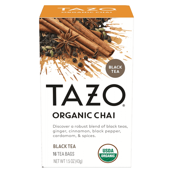 TAZO Organic Chai Black Tea Bags, 16ct