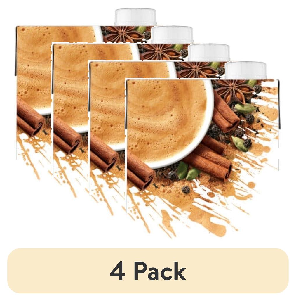 (4 pack) TAZO Classic Chai Latte Iced Tea Concentrate, Black Tea, 32 oz Carton