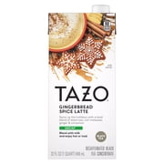 TAZO Gingerbread Spice Latte Tea Concentrate, Decaffeinated, Black Tea, 32oz Carton