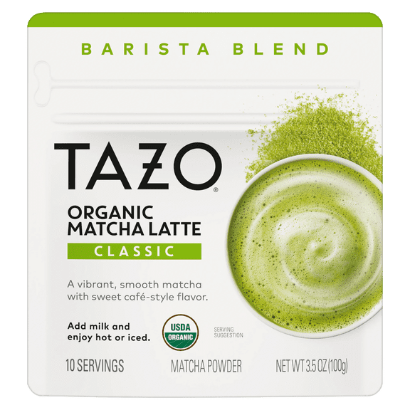 TAZO Organic Classic Matcha Latte Barista Blend Matcha Powder 10 Servings
