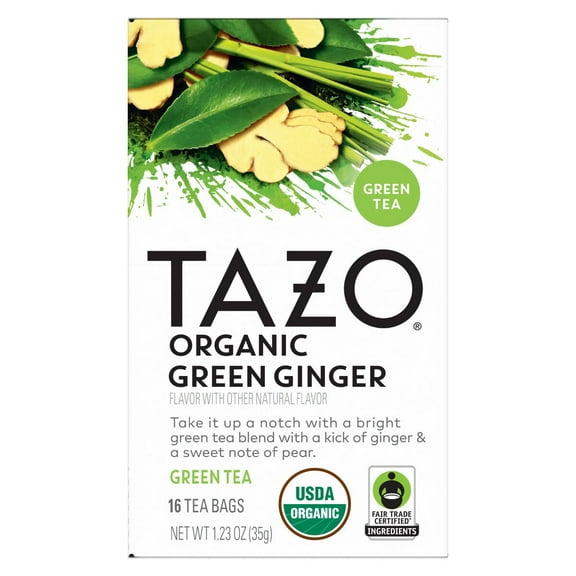 TAZO Regenerative: Organic Green Ginger Tea Bags, 16 Count Box