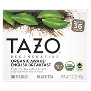 TAZO Tea Bag Regenerative Organic Awake 36 Count Box