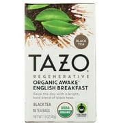 TAZO Tea Bag Regenerative Organic Awake, Black Tea, Caffeinated, 16 Count Box