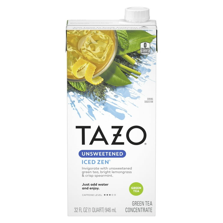 TAZO Zen Iced Tea Concentrate, Green Tea, 32 oz Carton - Walmart.com