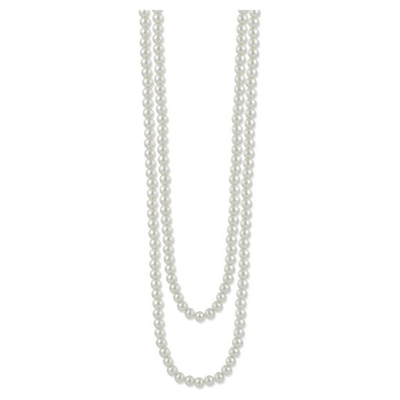 TAZZA WOMEN'S 10MM WHITE FAUX PEARL LONG NECKLACE #N114110674