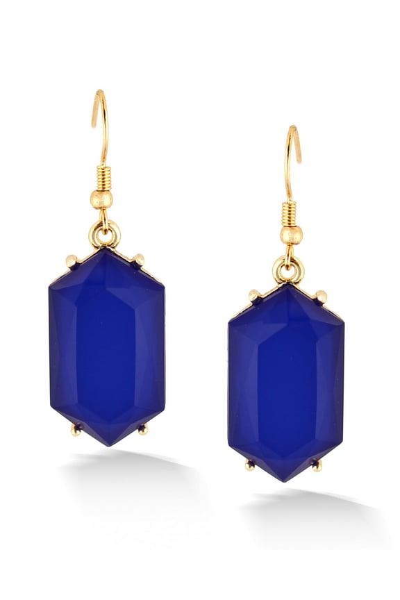 WOMEN'S BLUE CRYSTAL DROP EARRINGS