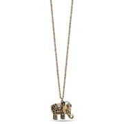 TAZZA WOMENS GOLD ELEPHANT PENDANT NECKLACE