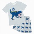 thumbnail image 1 of TAmten Baby Boy Summer Clothes 12 18 24 Month Toddler Boys Outfits Dinosuar Set Short Sleeve Cartoon Printed T Shirt Tops Shorts Outfits T Shirt Tops Shorts Child Kids 2PC Summer Set(,2-3 Years), 1 of 6