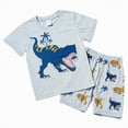 thumbnail image 1 of TAmten Baby Boys Summer Clothes 6 12 18 24 Months 3T Boy Toddler Outfits Short Sleeve T shirt Tops + Solid Color Drawstring Shorts Set for 3 6 12 18 Months Short Sets Summer Outfits(Grey,5-6 Years), 1 of 9