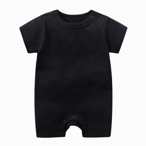 TAmtem Boy Baby Clothes Baby Cute design Bodysuit Short Sleeve One-Piece Baby Clothes for Boys 0 3 6 9 12 18 24 Months(Black,9-12 Months)