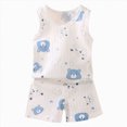 thumbnail image 1 of TAmten Boy Clothes Baby Boy Outfits 12-18 Months Baby Boy Clothes Short Sleeve T-Shirt Tee Tops Joggers Casual Elastic Shorts Summer Outfits Outfits & Dailywear Set 9-18 Months(Blue,18-24 Months), 1 of 4