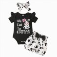 thumbnail image 1 of TAmten Toddler Baby Girl Clothes Newborn Infant Outfits Ruffle Romper+ Soft Pants + Cute Headband Sets for 6 12 18 24 Months Dailywear(Black,12-18 Months), 1 of 7