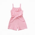 thumbnail image 1 of TAmten Toddler Baby Girl Pink Sleeveless Ruffle Jumpsuit 1T 2T 3T 4T 5T 6T Summer Romper Outfits Short Ruffle Sleeve(Pink,6-12 Months), 1 of 4