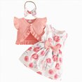 thumbnail image 1 of TAmten Toddler Baby Girls Dress and Cotton Cardigan Set for 6M-3T Spring Summer Fall Outfits Toddler Girl Clothes 2T-3T Black Summer Dress Juniors Boho Dresses for Girls(Red,12-18 Months), 1 of 9