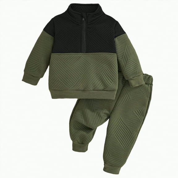 TAmten 12-18 Month Boy Clothes Fall Winter Outfits Letter Crewneck Sweatshirt Casual Pants 2Pcs Clothes Set Newborn Clothes Set(AG,12-18 Months)