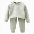 thumbnail image 1 of TAmten 6-12 Months Girls Clothes 2 Piece Spring Outfits Tops&Wide Leg Pants With Pockets Fall Sets Leisure Fall Winter Outfits Set Size 1-2 Years, 1 of 5
