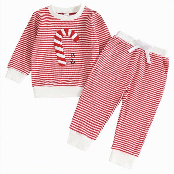 TAmten 9 Month Baby Boy Clothes Fall Winter Outfits Letter Crewneck Sweatshirt Casual Pants 2Pcs Clothes Set Newborn 2Pcs Set(Watermelon Red,18-24 Months)