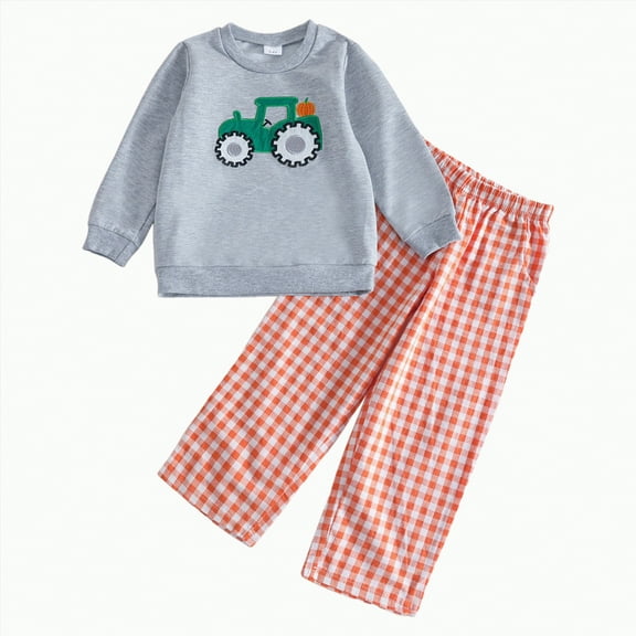 TAmten Baby Boy Clothes Newborn Fall Winter Outfits Letter Crewneck Sweatshirt Casual Pants 2Pcs Clothes Set Cute Infant Toddler Boy Outfits(Grey,3-4 Years)