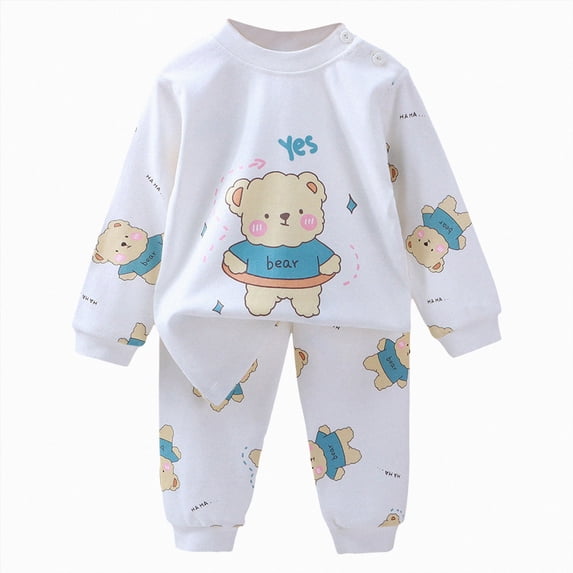 TAmten Baby Boy Fall Outfit Toddler Boys Dailywear Outfits Set 6 12 18 24 Months 2T 3T 4T 5T Funny Animal Letter Print T-Shirt Pant Set,Size 3-6 Months