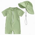thumbnail image 1 of TAmten Baby Boys Swimwear Infant Baby Boy One Piece Swimsuit Rash Guard Shirt Bathing Suit Zip Up Swimwear 0 3 Months(Green,6-12 Months), 1 of 8
