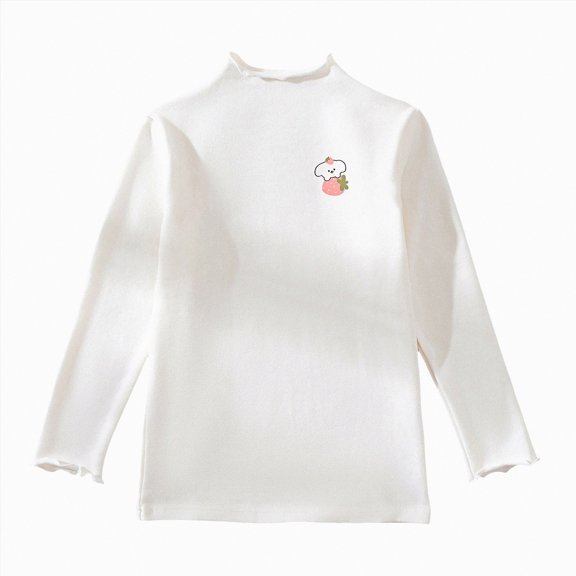 TAmten Baby Girl Clothes 18-24 Months Toddler Baby Girls Long Sleeve T Shirt Casual Trim Ribbed Knit Pullover Blouse Top(White,3-4 Years)
