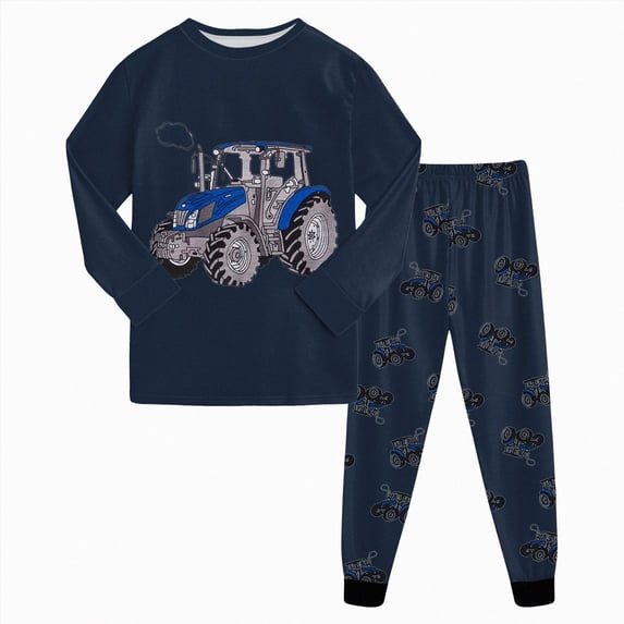 TAmten Big Boys Pajamas 2T 3T 4T 5T 6T 7T 8T Boys Long Sleeve Top and Pants Snug Fit 2 Piece Pajama Sets Size 3-4 Years