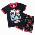 thumbnail image 1 of TAmten Boy's 2-8 Years Short Sleeve T-Shirt and Short Outfit Set Dinosaur Car Casual Outfit Cotton Clothing Summer Outfits Sets(Red,2-3 Years), 1 of 6