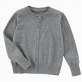 thumbnail image 1 of TAmten Boys Girls School Uniform Cardigan Sweater Soft Cotton V-Neck Soft Cotton Knit Outerwear Grey,11-12 Years, 1 of 5