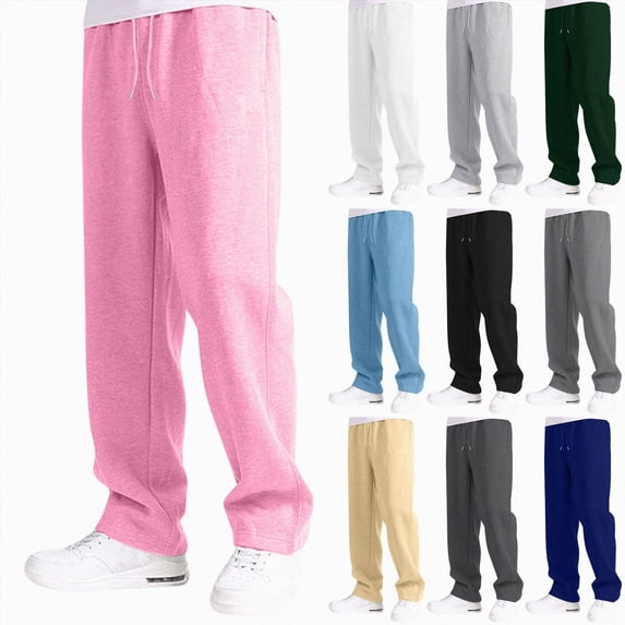 TAmten Boys Pants Fleece Lined 5T 6T 7 8T 9T Straight Leg Elastic Waist Cozy Sweatpants with Side Pockets for Boys Fall Winter Casual Wear Size 11-12 Years