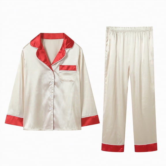 TAmten Family Matching Pajamas Family Christmas Pajamas Sets Silk Xmas Pjs Matching Sets Soft Sleepwear for Mens Womens Adults Ki'ds Christmas Pajamas for Family