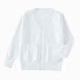 thumbnail image 1 of TAmten Girls Cardigan Sweater Long Sleeve School Uniform Knit Cardigan Button Sweater Jacket Outwear White,11-13 Years, 1 of 4