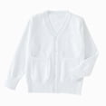 thumbnail image 1 of TAmten Girls Cardigan Sweater Long Sleeve School Uniform Knit Cardigan Button Sweater Jacket Outwear White,7-9 Years, 1 of 4