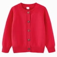 thumbnail image 1 of TAmten Girls' Cardigans Sweater School Uniforms Cotton Long Sleeve Lightweight Outerwear Red,4-5 Years, 1 of 4