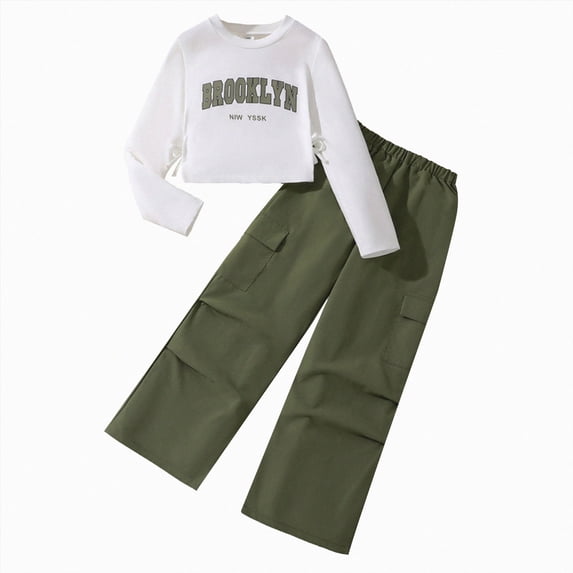 TAmten Girls Clothing Sets Girls Clothes Kids Fall Winter Outfits Long Sleeve Top Pants Casual Little Girl Clothing Size 11-12 Years