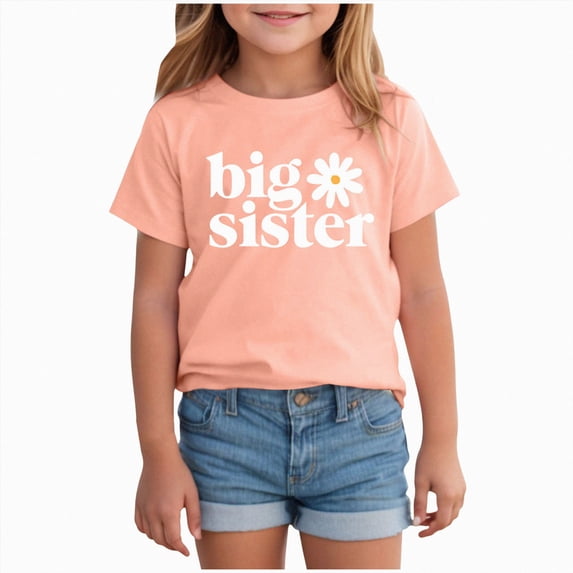 TAmten Girls Short Sleeve T Shirts Kids Summer Tops Crewneck Basic Graphic Tees T Shirts Girls(Orange,11-12 Years)