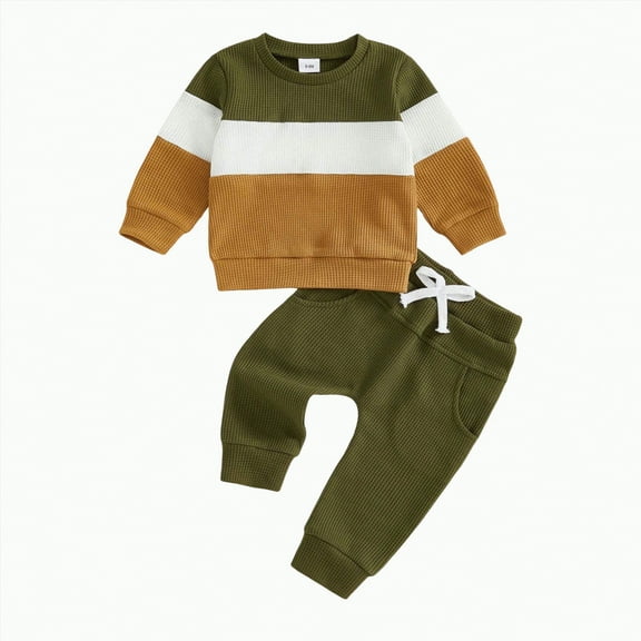 TAmten Infant Boy Clothes Fall Winter Clothes Dads Little Dude Long Sleeve Shirt Pants Set Newborn Clothes Set(AG,0-6 Months)