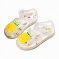 thumbnail image 1 of TAmten Jelly Sandals Girls Soft Sole Princess Summer Dress Sandals Closed Toe Comfortable for Toddler Little Kid Big Kid(White,12.5), 1 of 9