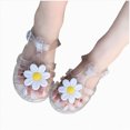 thumbnail image 1 of TAmten Jelly Sandals Girls Soft Sole Princess Summer Dress Sandals Closed Toe Comfortable for Toddler Little Kid Big Kid(White,13), 1 of 6