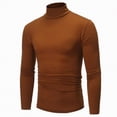 thumbnail image 1 of TAmten Men's Shirts Long Sleeve Shirt Casual Slim Fit Turtleneck T Shirts Lightweight Basic Cotton Pullovers Mens Shirt(Coffee,L), 1 of 6
