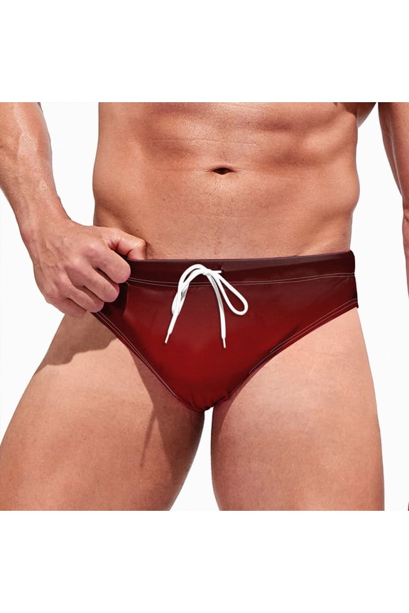 Mens Swim Briefs Mens Swim Briefs Sexy Underwear, Bikini Swimwear Pool Party, Micro Thong Swimsuit Beach Swimsuit Men(Wine,M)