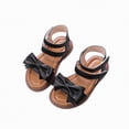thumbnail image 1 of TAmten Size 7 Toddler Shoes Girls Girls Sandals, Open Toe Cute Bow Princess Girls Flats, Sparkly Summer Dress Shoes Sandals for Toddler/Little Kid/Big Kid(Black,9.5), 1 of 6