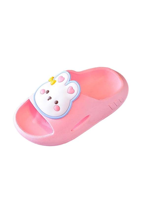 Slide Sandals for Kids Home Slippers for Children Cartoon Soft Sole Slippers Girls Summer Comfortable Sandals(Pink,2)
