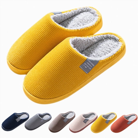 TAmten Slippers for Men Men's Fuzzy Slippers Cross Band Slip On Warm House Shoes Indoor Outdoor(Red,9)