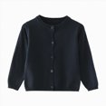 thumbnail image 1 of TAmten Sweater Cardigan Toddler Baby Boys Girls Button Solid Color Long Sleeve Knit Sweater School Uniforms Navy,5-6 Years, 1 of 4