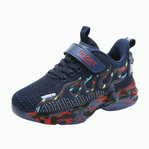 TAmten Tennis Shoes for Girls Kids Sneakers Boys Athletic Running Walking Shoes Black Toddler(Dark Blue,13.5)