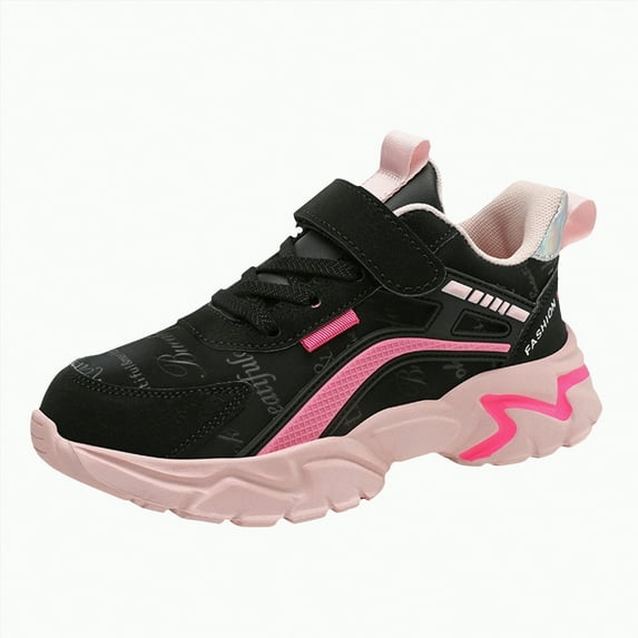TAmten Tennis Shoes for Girls Kids Sneakers Boys Athletic Running Walking Shoes Black Toddler(Hot Pink,5.5)