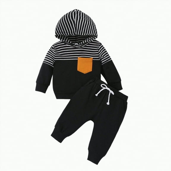 TAmten Toddler Baby Boy Clothes Fall Winter Clothes Letter Graphic Long Sleeve Sweatshirt Pullover Toddler Outfit for Boys(Black,18-24 Months)