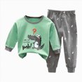 thumbnail image 1 of TAmten Toddler Baby Girl Clothes 1T 2T 3T 4T 5T Fall Winter Outfits Contrast Color Long Sleeve Sweatshirt + Pants Sets Size 2-3 Years, 1 of 4
