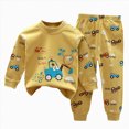 thumbnail image 1 of TAmten Toddler Baby Girl Clothes 1T 2T 3T 4T 5T Fall Winter Outfits Contrast Color Long Sleeve Sweatshirt + Pants Sets Size 3-4 Years, 1 of 4